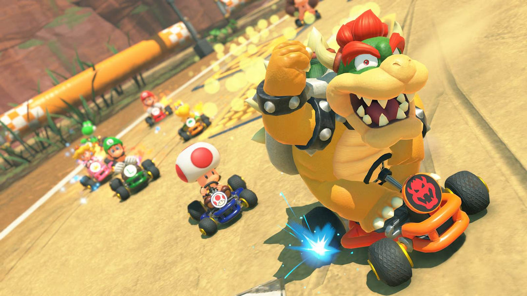 Bowser และนักแข่งใน Mario Kart World